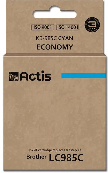 Cartus Imprimanta ACTIS COMPATIBIL KB-985C for Brother printer; Brother LC985C replacement; Standard; 19.5 ml; cyan