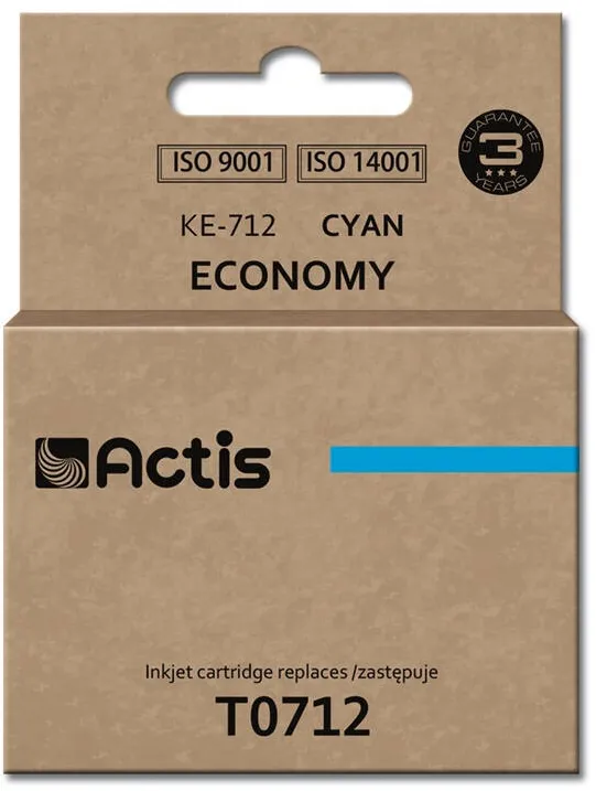 Cartus Imprimanta ACTIS Compatibil KE-712 for Epson printer; Epson T0712/T0892/T1002 replacement; Standard; 13.5 ml; cyan