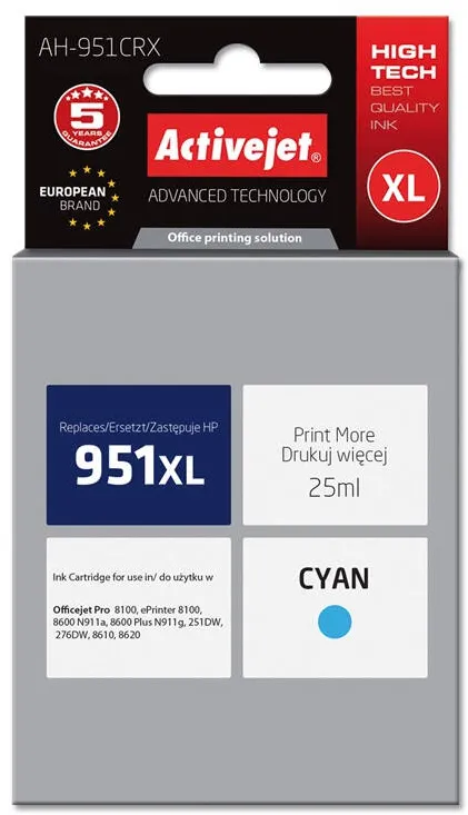 Cartus Imprimanta ACTIVEJET Compatibil for Hewlett Packard No.951XL CN046AE
