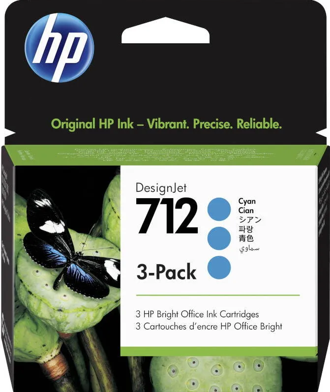 Cartus Imprimanta HP 712 Cyan Tri-Pack