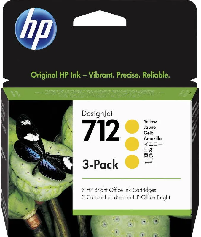 Cartus Imprimanta HP 712 Yellow Tri-Pack