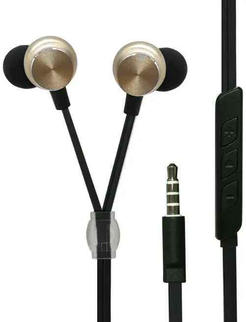 Casti 2GO Stereo-Headset "Luxury" - gold Zipper-Style
