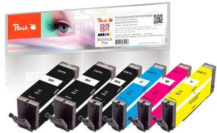 Cartus Compatibil Peach Inlocuitor Pentru Canon PGI-570/CLI-571 Mult-Pack-Plus