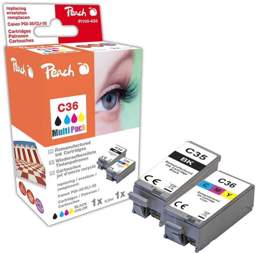 Cartus Compatibil Peach Inlocuitor Pentru Canon PGI-35/CLI-36, PEA, Multi-Pack, REM, FW
