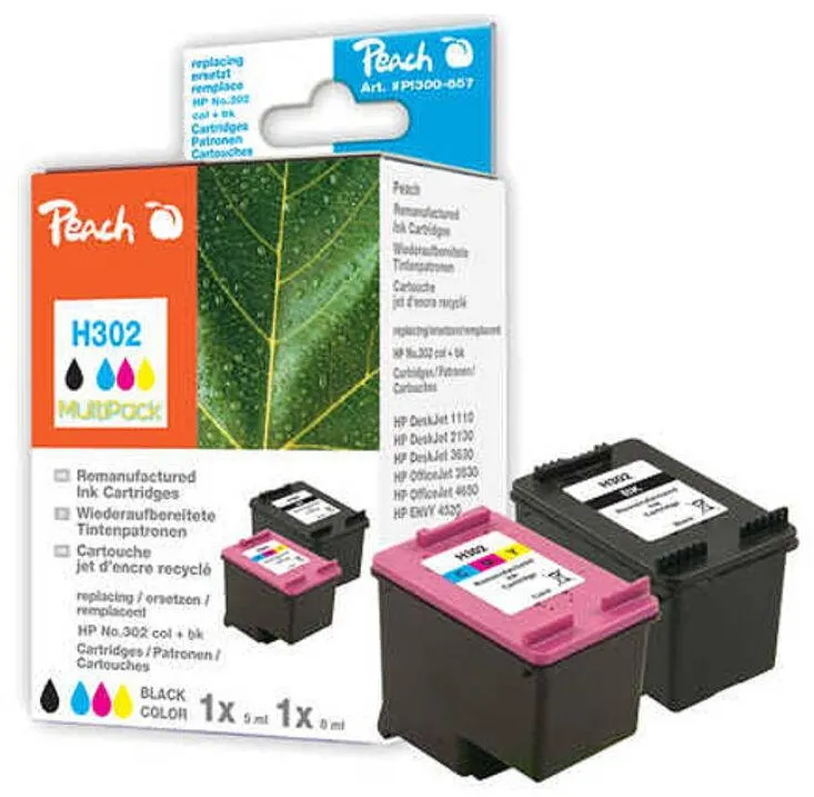 Cartus Compatibil Peach Inlocuitor Pentru HP Nr.302 Multipack REM,KOM