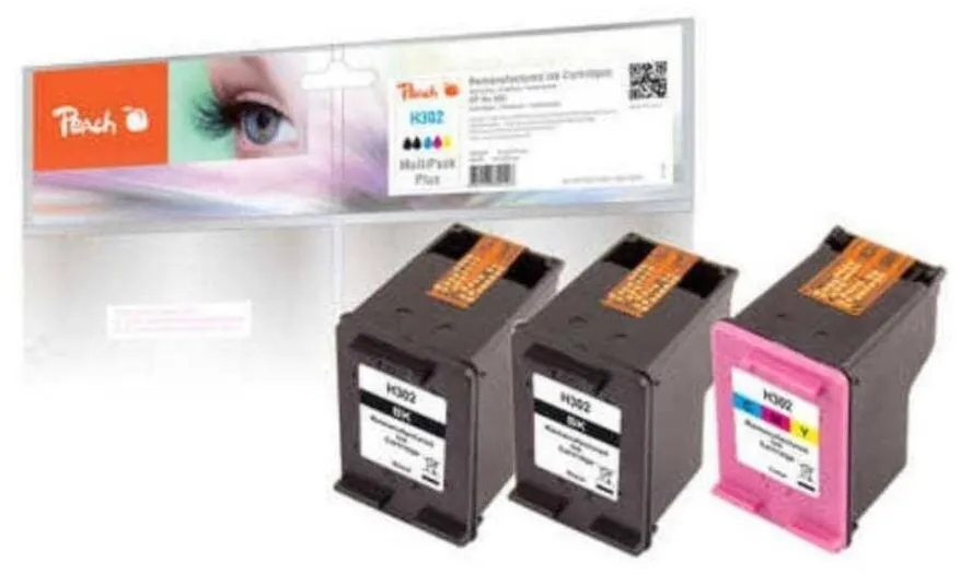 Cartus Compatibil Peach Inlocuitor Pentru HP Nr.302 MultiPackPlus REM,KOM
