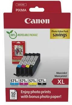 Cartus Imprimanta Canon CLI-571 XL BK/C/M/Y Photo Value Pack