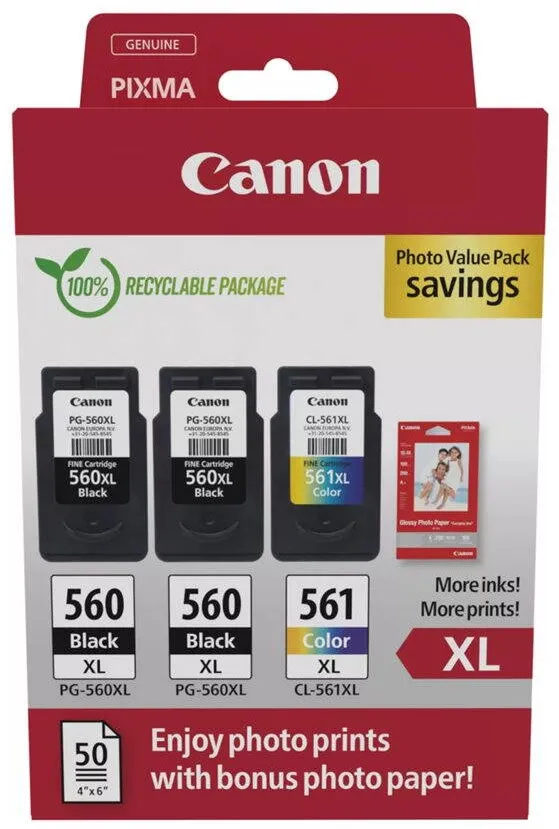 Cartus Imprimanta Canon PG-560 XL x2 / CL-561 XL Photo Value Pack