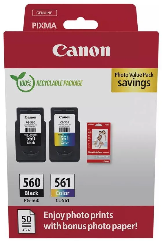 Cartus Imprimanta Canon PG-560 / CL-561 Photo Value Pack