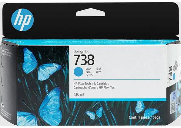 Cartus Imprimanta HP 738 130-ML CYAN DESIGNJET INK/CARTRIDGE