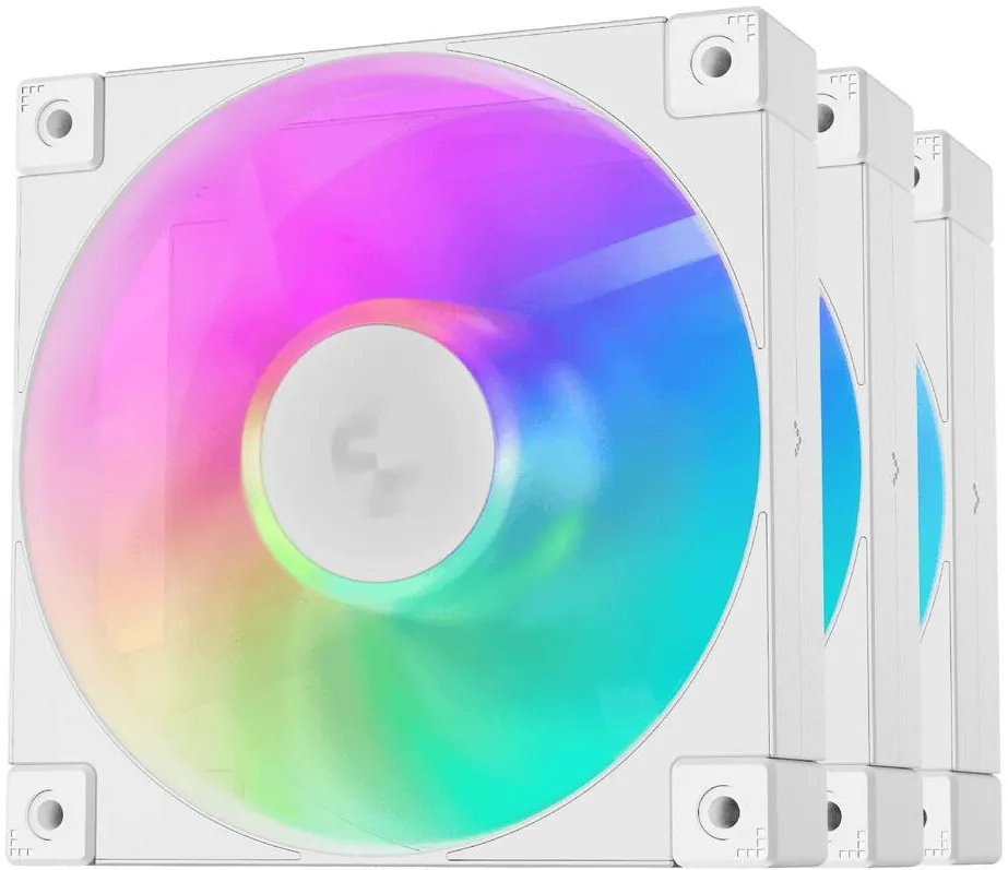 Deepcool R-FD12-BKAPN3-G ARGB-3 IN 1 Performance 120mm Fan White 3-Pack