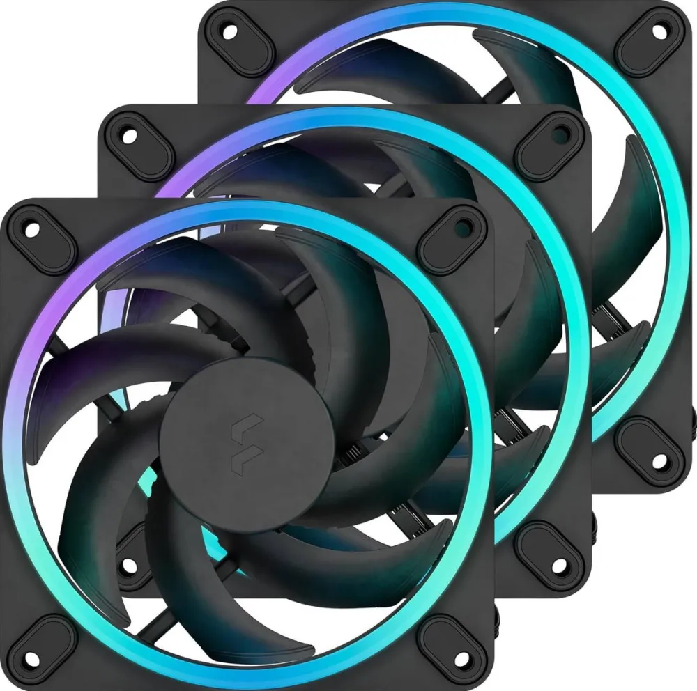 Set 3 ventilatoare carcasa Fractal Design Momentum 12 RGB FD-F-MR1-1203 120 mm negru