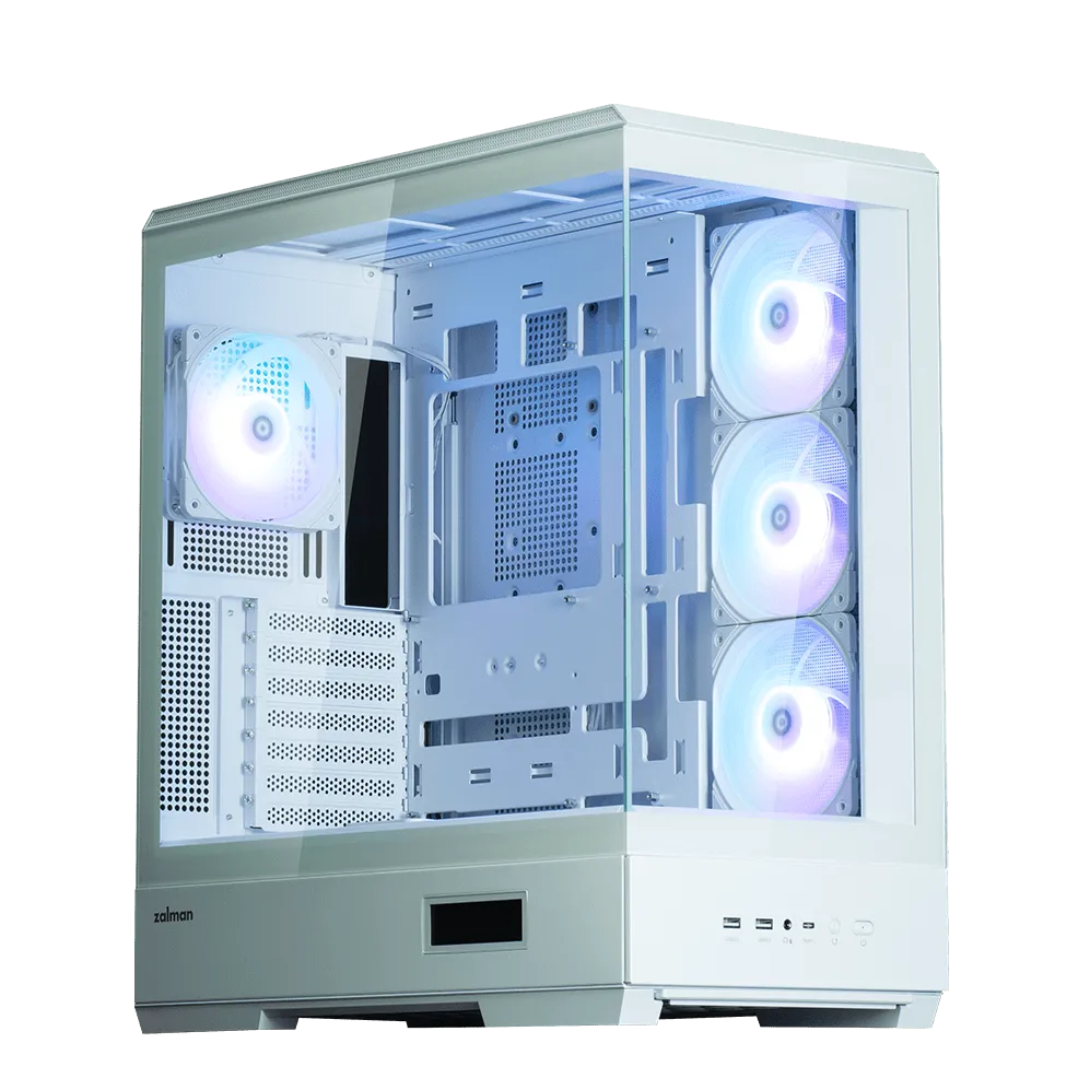 Carcasa PC Zalman P50 DS WHITE Mid-Tower 4x ARGB Fans