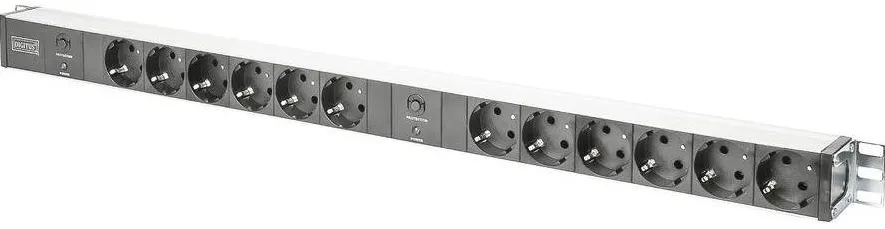 Accesoriu Retea Assmann Cablu Alimentare 12Porturi cu protectie Alu 2m