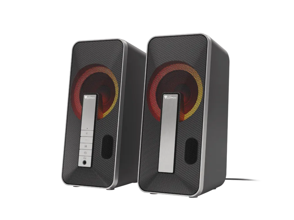 Boxe Genesis Helium 100BT RGB, Wired/Wireless, USB, Silver/Black