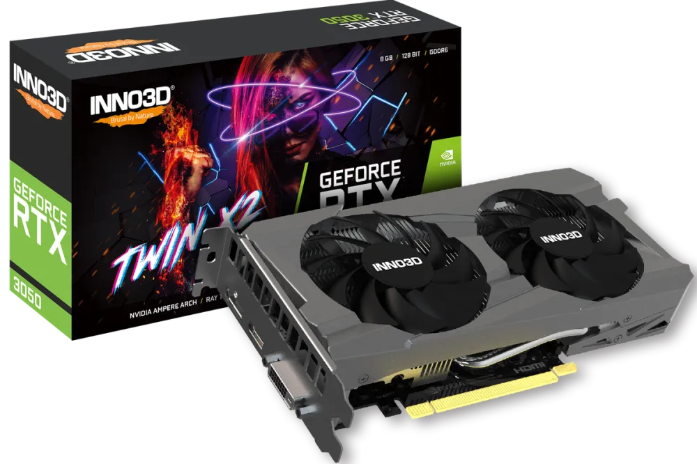 Placa Video Inno3D GeForce RTX 3050 Twin X2 8GB GDDR6 128-bit