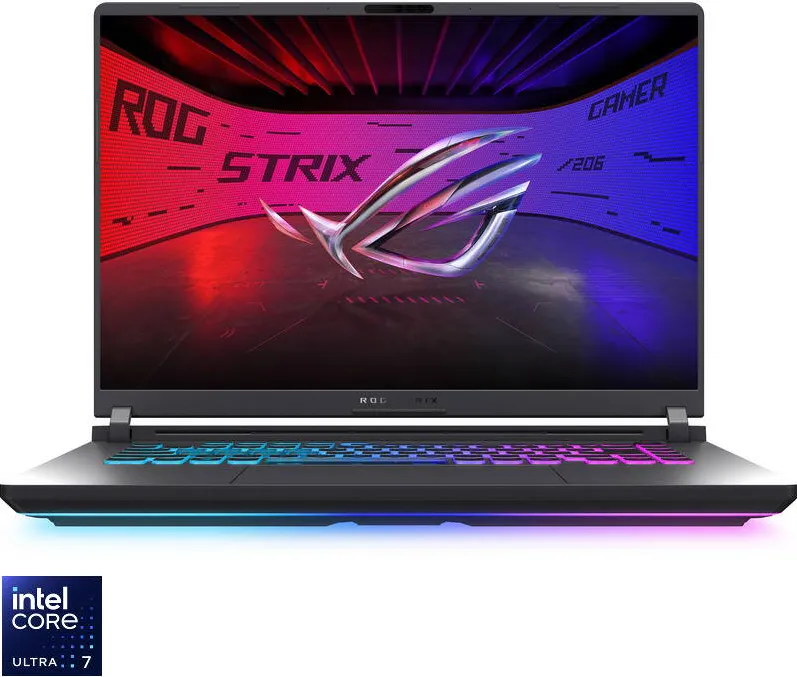 Laptop Asus Gaming 16'' ROG Strix G16 G615LM, 2.5K 240Hz, Procesor Intel Core Ultra 7 255HX (30M Cache, up to 5.20 GHz), 16GB DDR5, 1TB SSD, GeForce RTX 5060 8GB, No OS, Eclipse Gray