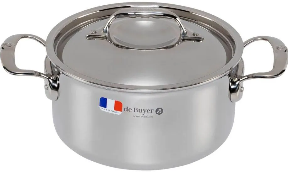De Buyer Affinity Saucepot Stainless Steel with lid 20 cm