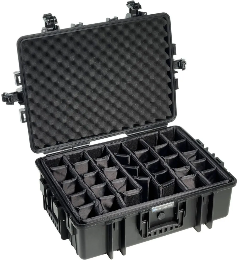 B&W Outdoor Case 6500 incl. divider system black 6500/B/RPD