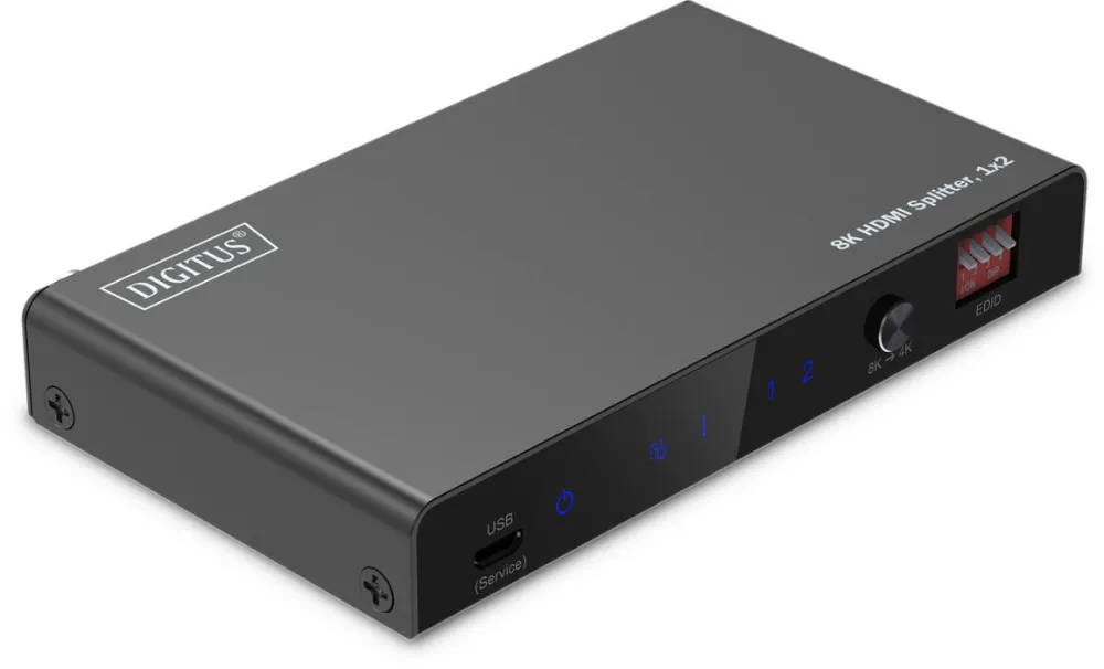 Digitus 8K HDMI Splitter, 1x2, Black