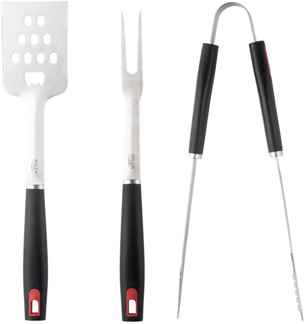 Set ustensile gratar Adler AD 6727 cu husa inox/negru