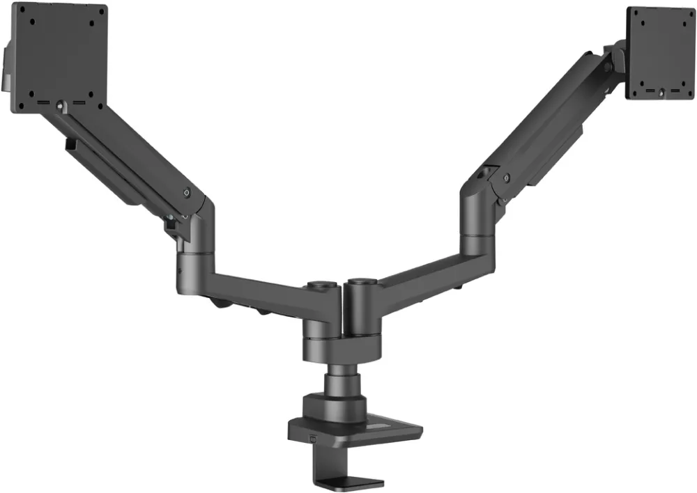 Suport TV / Monitor Edbak DMV02 Dual Swing Arm Desk Mount with gas spring for 19-35" monitors, Black