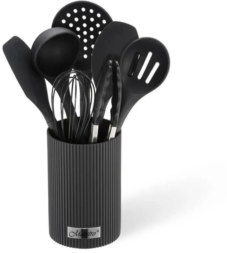 Maestro Kitchen utensils MR-1542-BLACK 8 elements Black