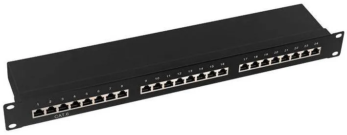 Patchpanel Logilink 19" Einbau Kat.6 STP 24 Port, Negru