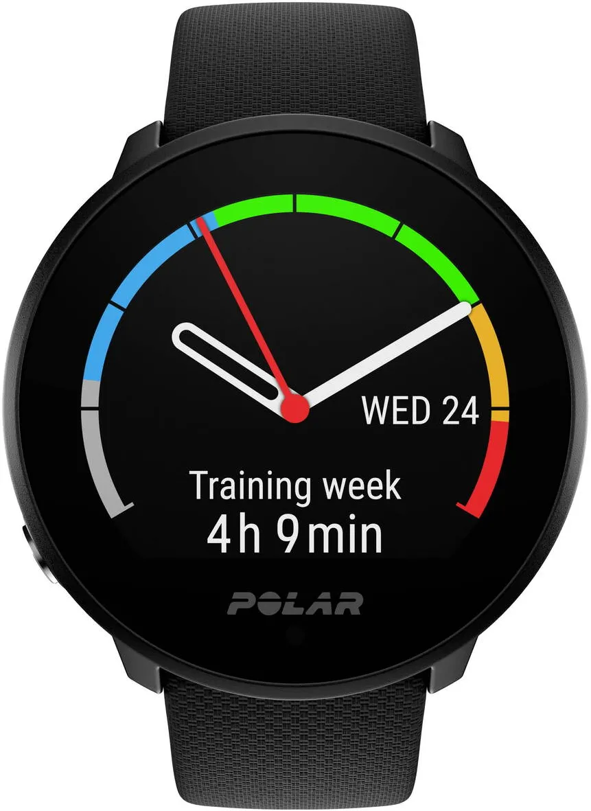 Smartwatch Polar Unite Black S-L silicone strap with pin buckle