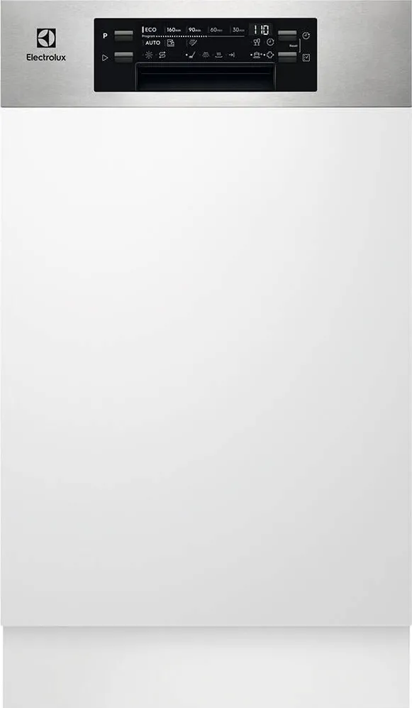 ELECTROLUX Masina de spalat vase semi-incorporabila Electrolux EEM43300IX, 10 seturi, 8 programe, Clasa D, Motor Inverter, AirDry, SatelliteClean, MaxiFlex, QuickLift, 45 cm
