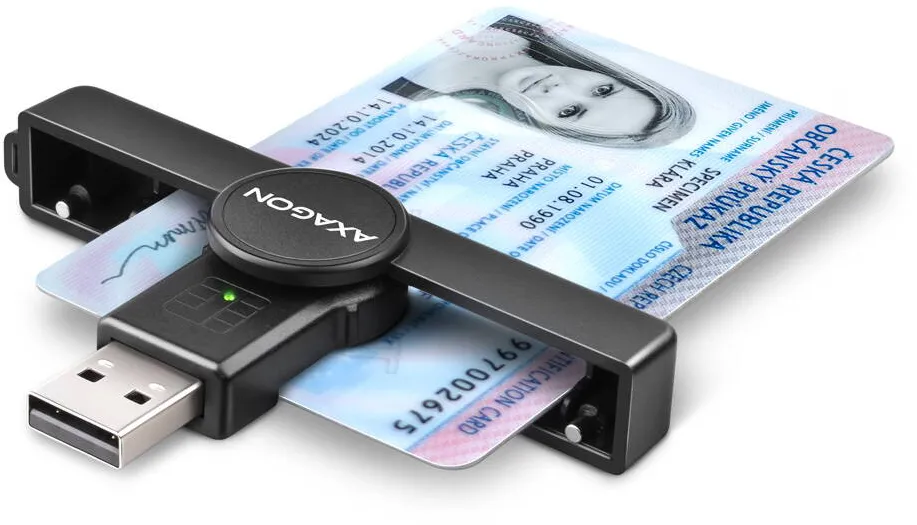 Card Reader AXAGON CRE-SMPA USB Smart card PocketReader