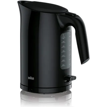BRAUN WK3100BK PurEase Kettle, Power 2200 W, Capacity 1.7 L, Plastic, Black