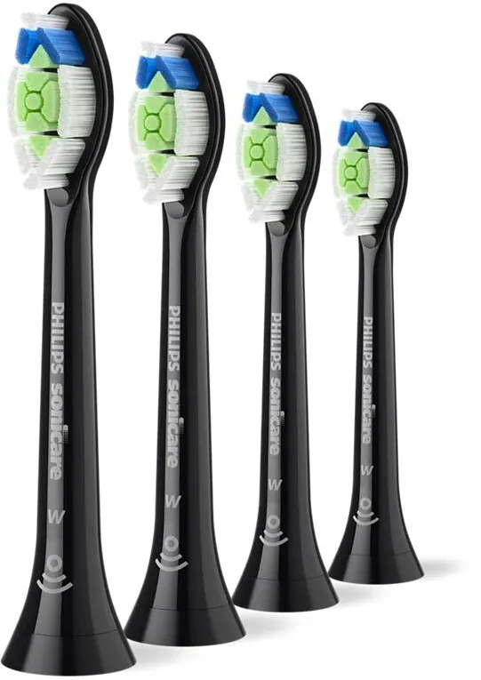 Philips HX6064/88 Sonicare Optimal White Replacement brush heads, 4 pcs, Black