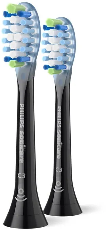 Philips HX9042/88 Sonicare Premium Plaque Defence Replacement brush heads, 2 pcs, Black