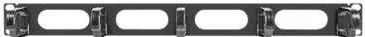 Rack LANBERG 19" cable management panel 5 rings - type B 1U, black