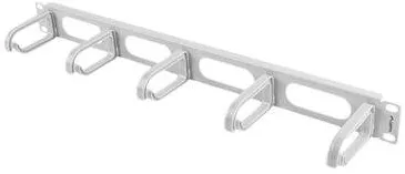 Rack LANBERG 19" cable management panel 5 rings - type B 1U, grey