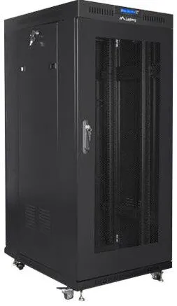 Rack LANBERG Rack cabinet 19" free-standing 22U/800x800 (flat pack) with glass door lCD V2, black