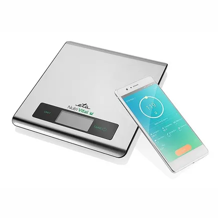 ETA 079090000 Nutri Vital nutritional kitchen scale, with smart application, capacity 5 kg, LCD display, CR2032 batteries, Touch control,