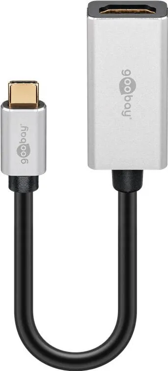 GOOBAY  60194 USB-C Adapter to HDMI, Silver, Black