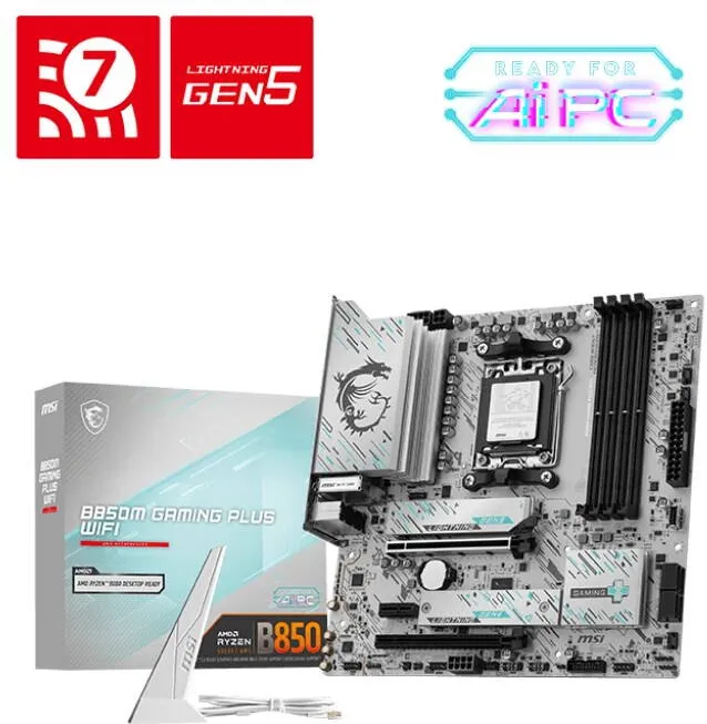 Placa de Baza MSI  B850M GAMING PLUS WIFI AMD B850 Socket AM5 micro ATX