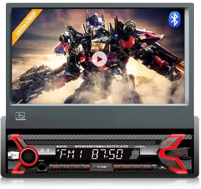 Player Auto AUDIOCORE AC9100 radio Car Digital Black, Red