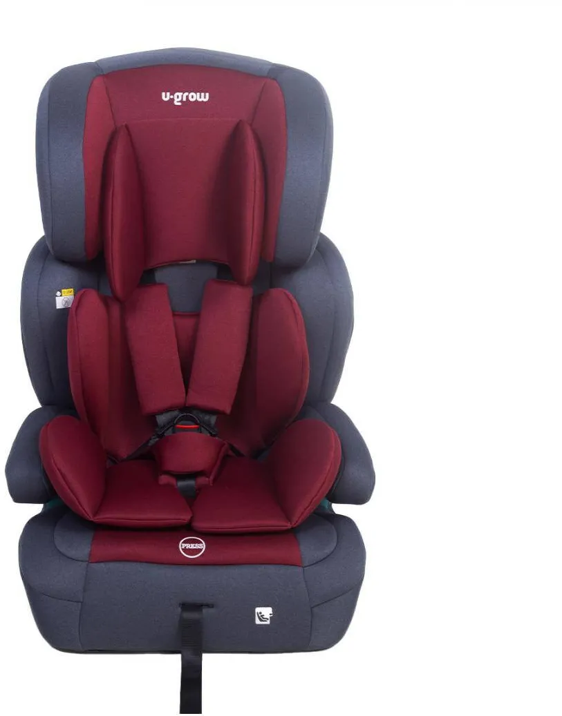 U-GROW Scaun auto 76-150cm, isofix, rosu,