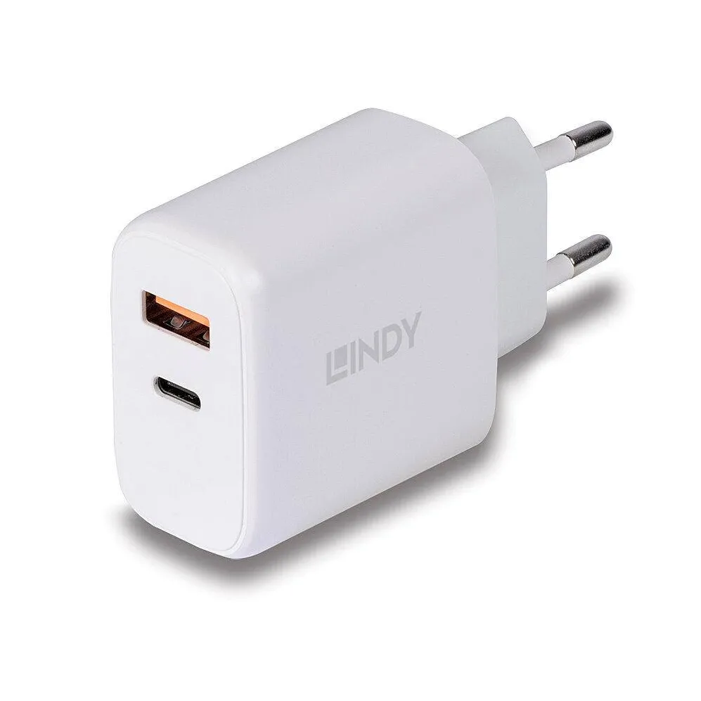 Lindy Incarcator  USB Type-A & C 30W