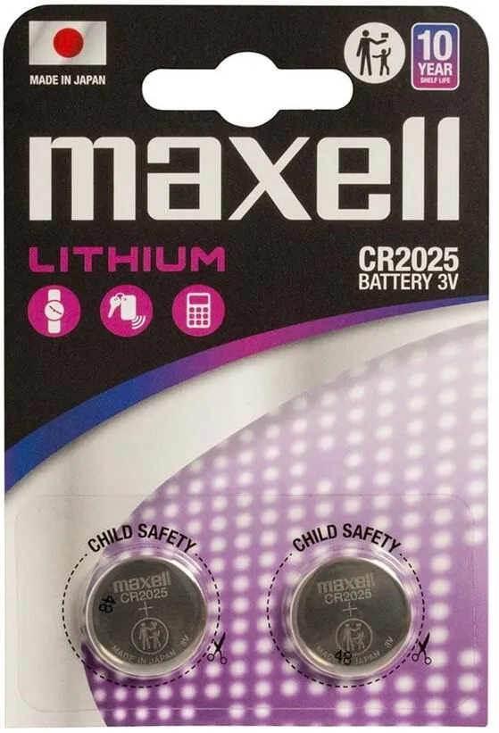 Maxell Lithium battery LITHIUM CR2025 2 pcs. 3V