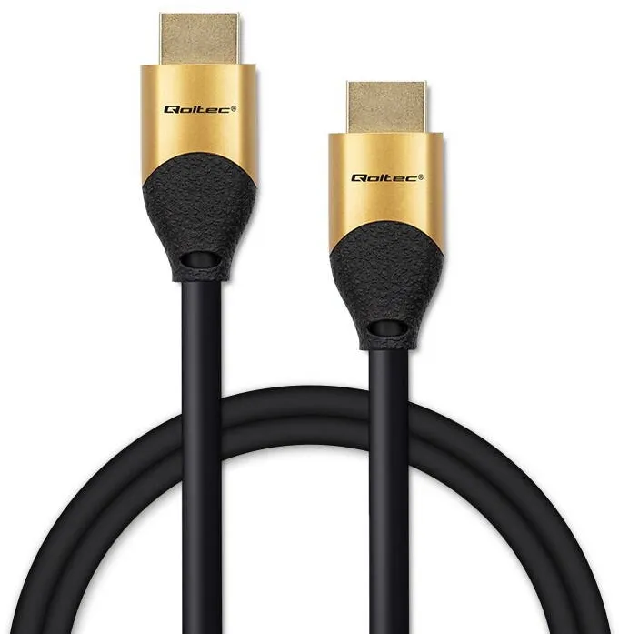 QOLTEC  50354 HDMI v2.1 Cable Ultra high speed 8K | 60Hz | 30AWG | GOLD | 1m