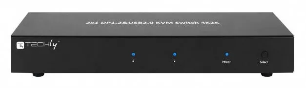 Switch TECHLY IDATA DP-KVM2 KVM Black