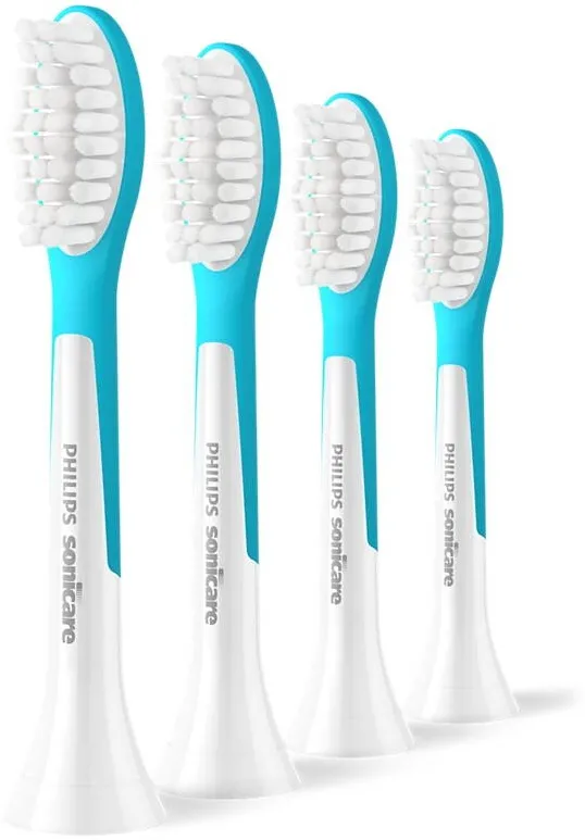 Philips HX6044/90 Sonicare For Kids7+ Replacement brush heads, 4 pcs, White/Blue
