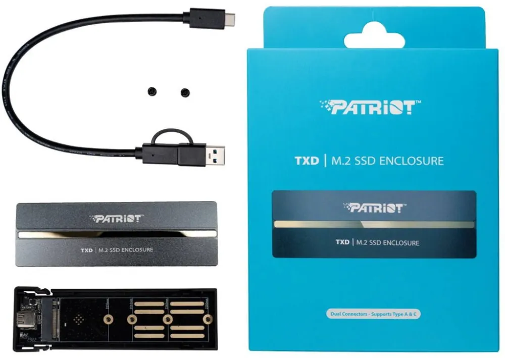 Rack Patriot SSD enclosure  TXD M.2 NVME 1.3 up to 8TB (PV810UPNGM) Grey