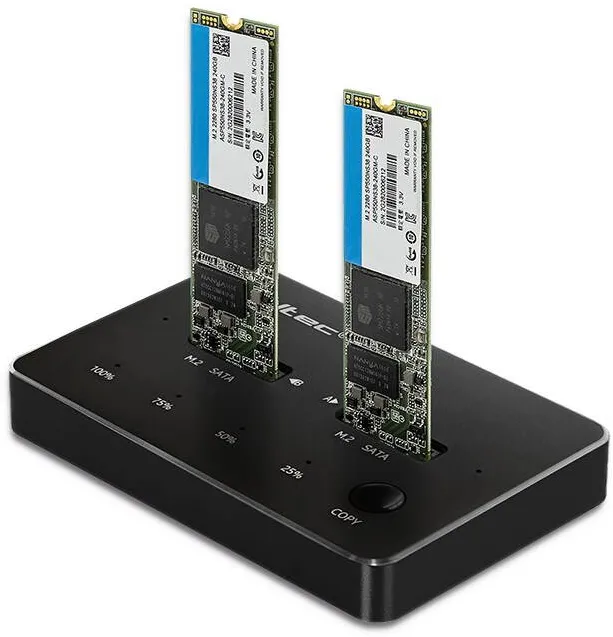 Docking Station QOLTEC  50310 Drive docking station 2x SSD M.2 SATA | NGFF | USB Type C