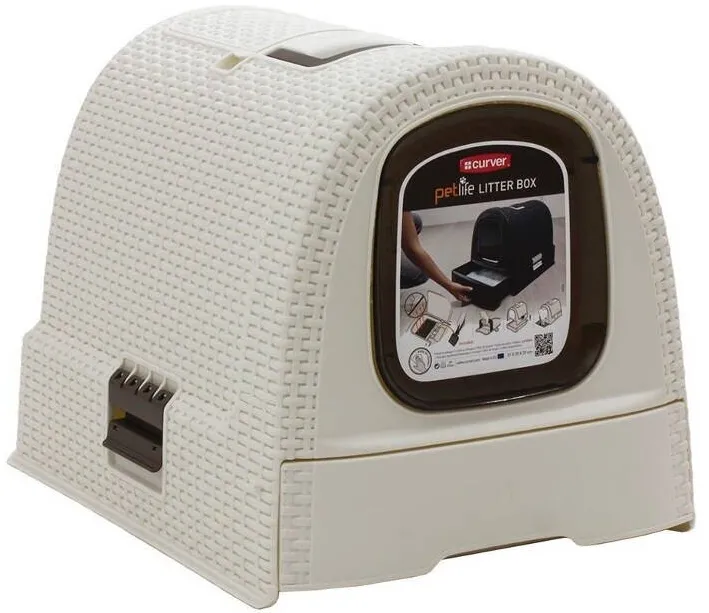 CURVER - Cat litter box - cream/brown